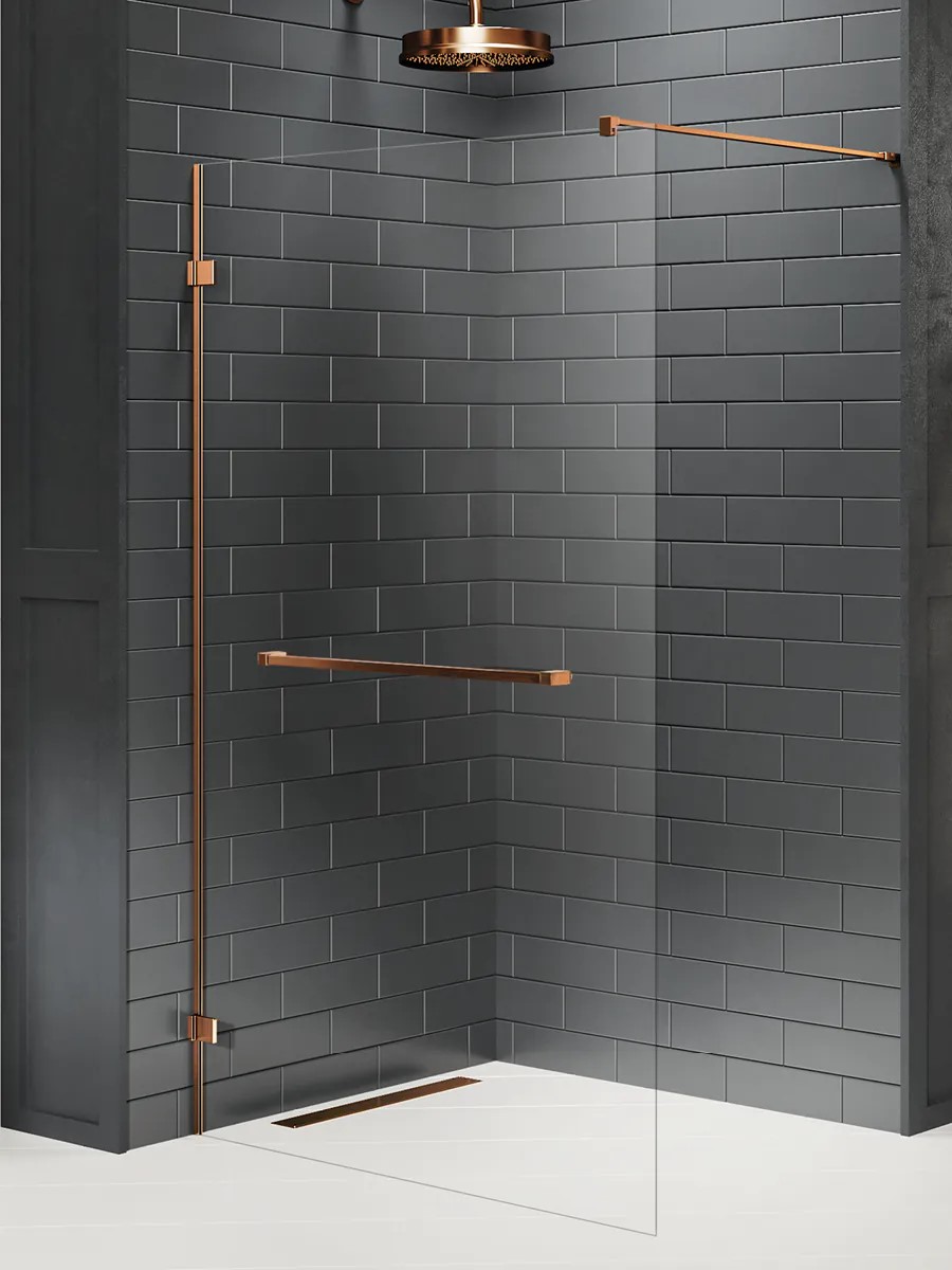 Avexa Copper Brushed WALK In törölközőtartóval