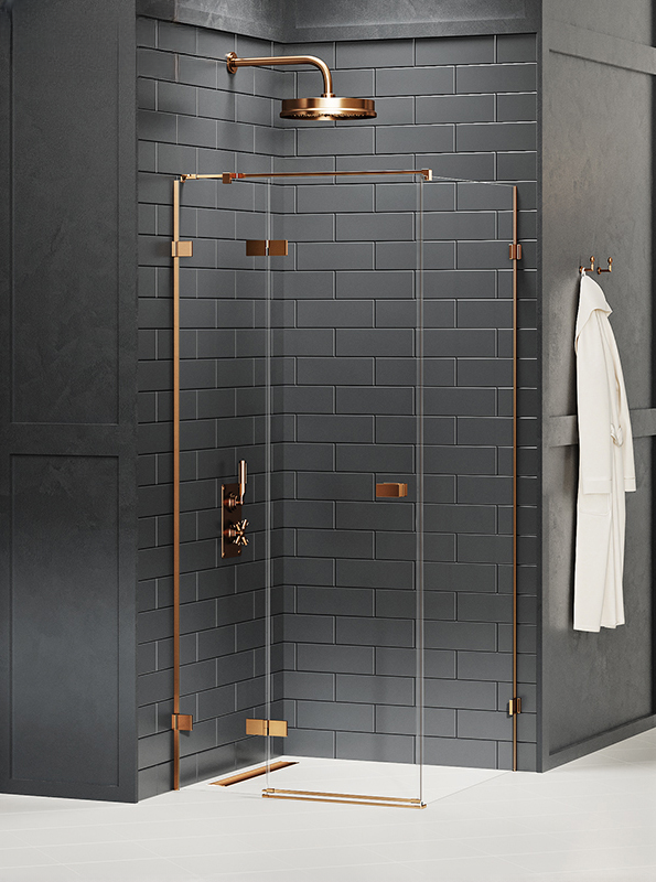 Avexa Copper Brushed egy ajtós szögletes zuhanykabin