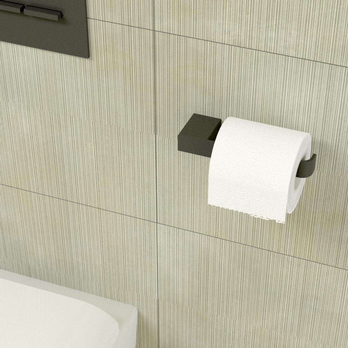 WC papír tartó - matt fekete