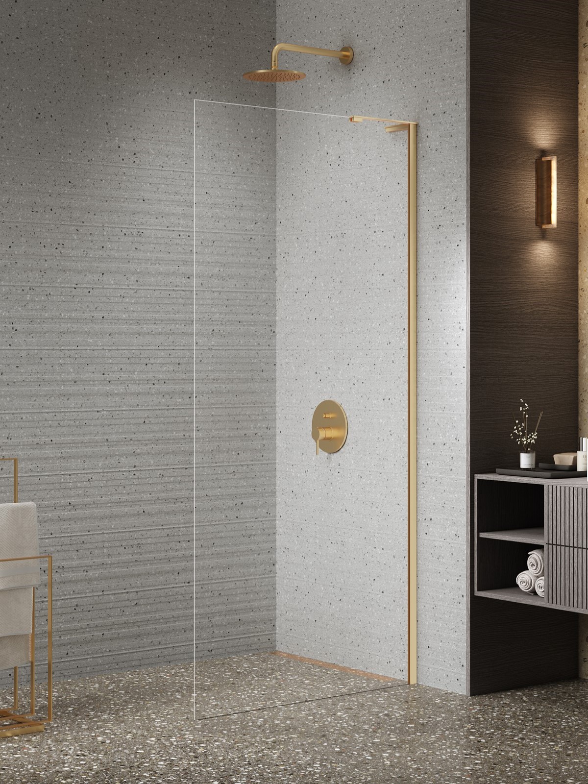 NESTA Gold Brushed Walk In