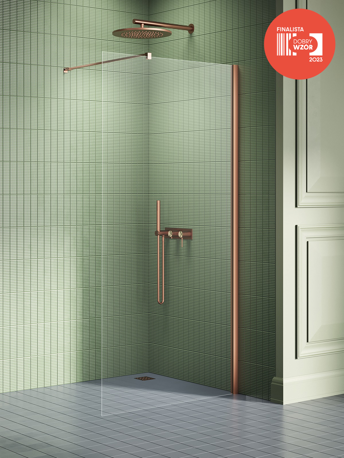 NEW SOLEO Copper Brushed WALK In, Merőleges konzol