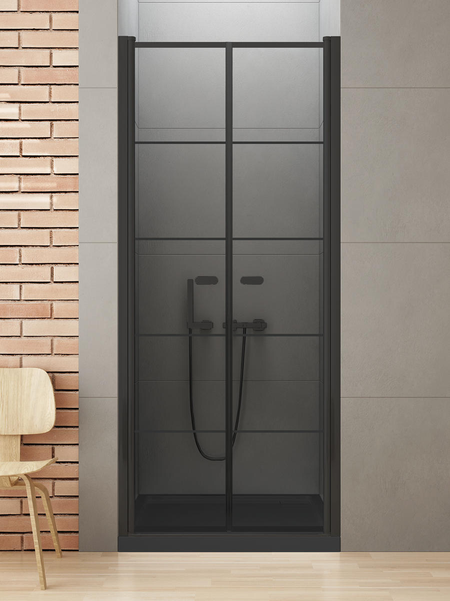 NEW SOLEO Black mintás kétszárnyú ajtó