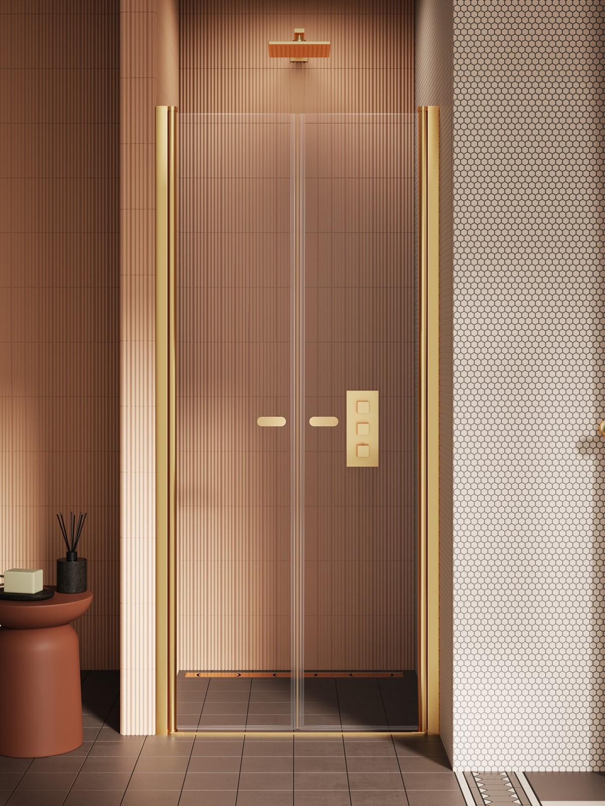 NEW SOLEO Gold Brushed kétszárnyú ajtó