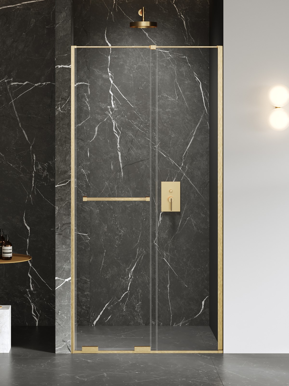 SMART Gold Brushed Ajtó törölközőtartóval
