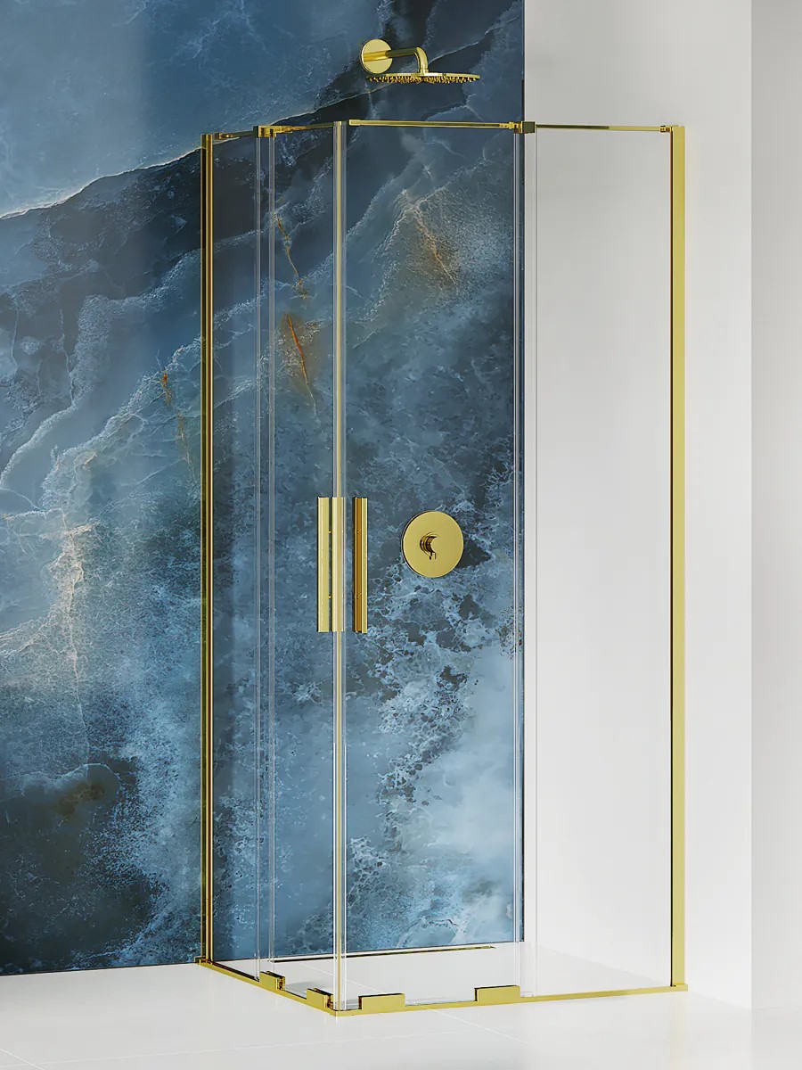 SMART Light Gold két ajtós szögletes zuhanykabin