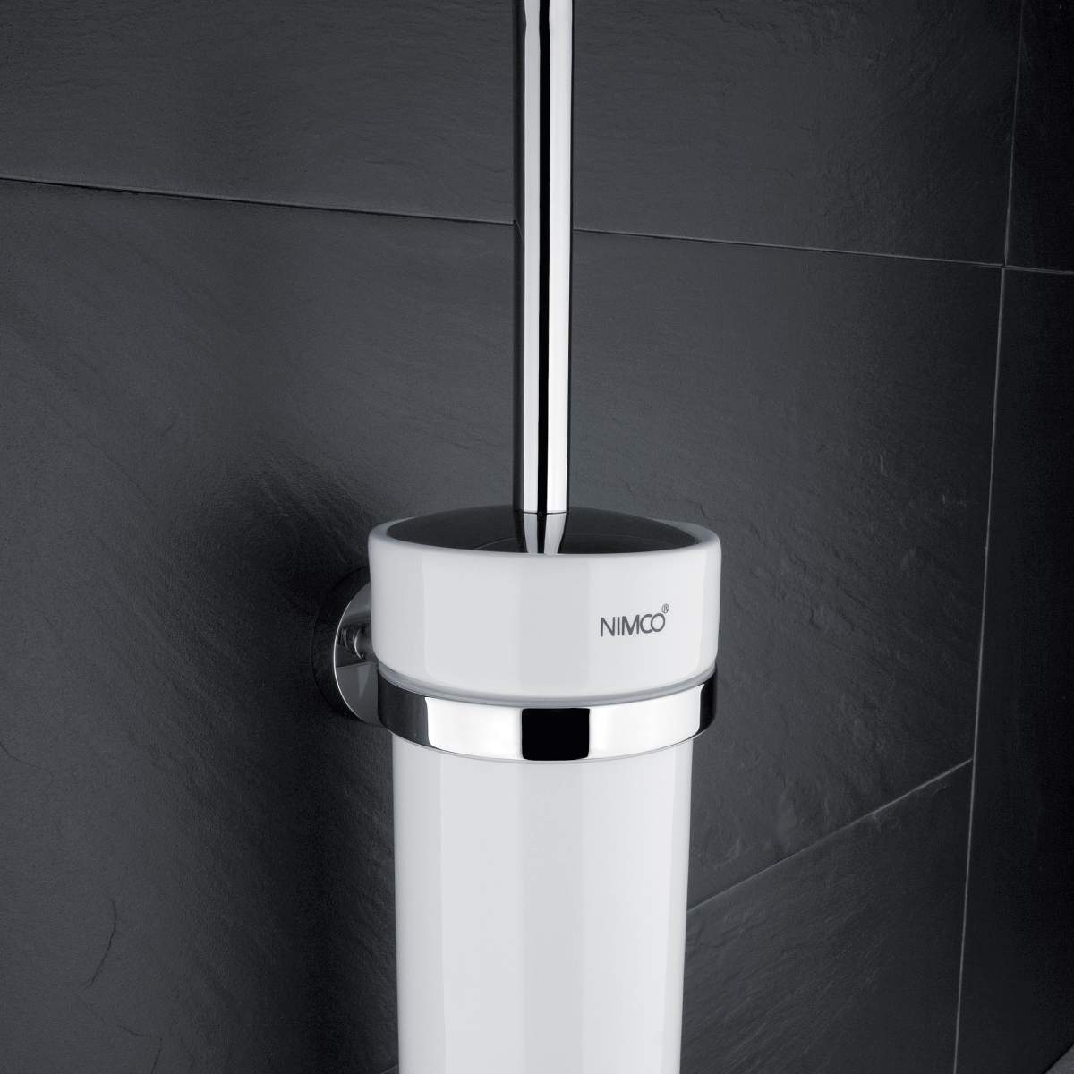WC kefe, fali - kerámia tartály, króm