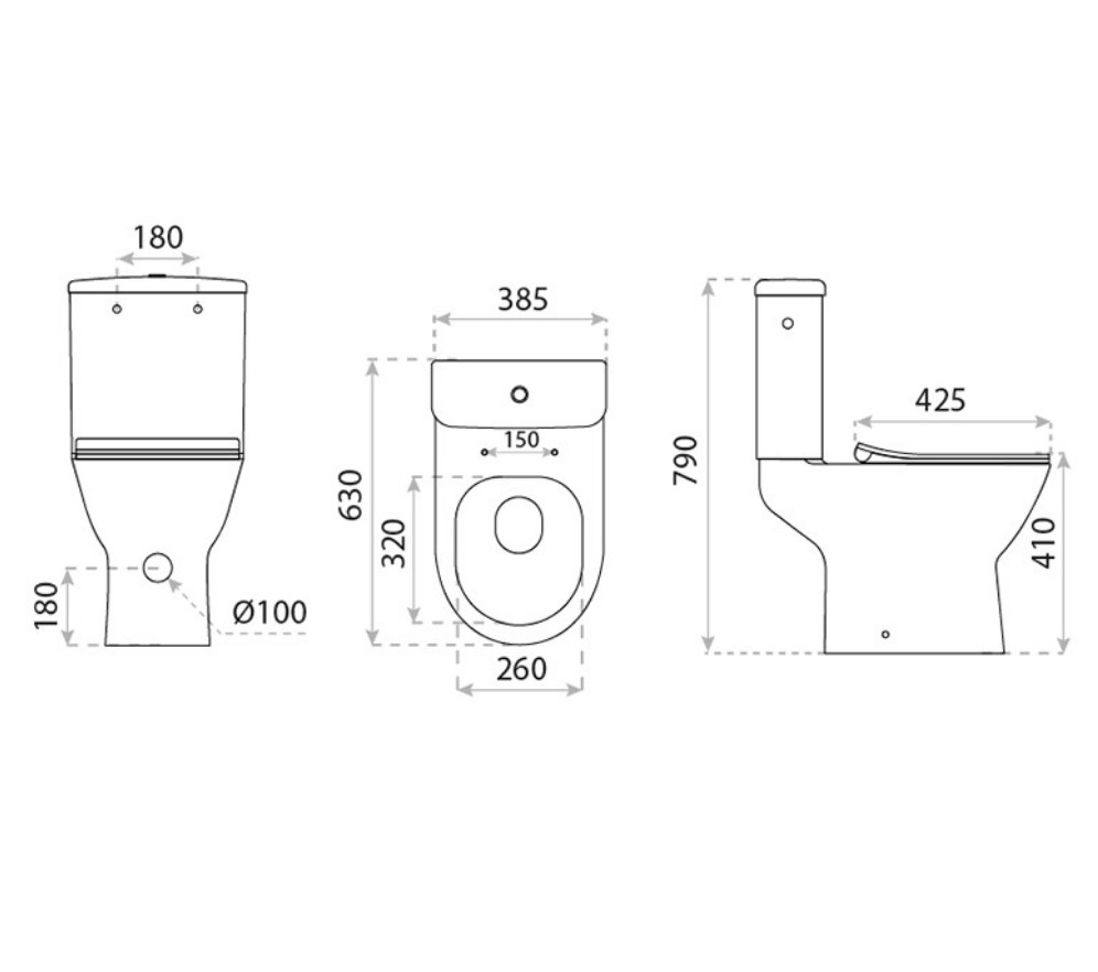 LENTI monoblokkos WC