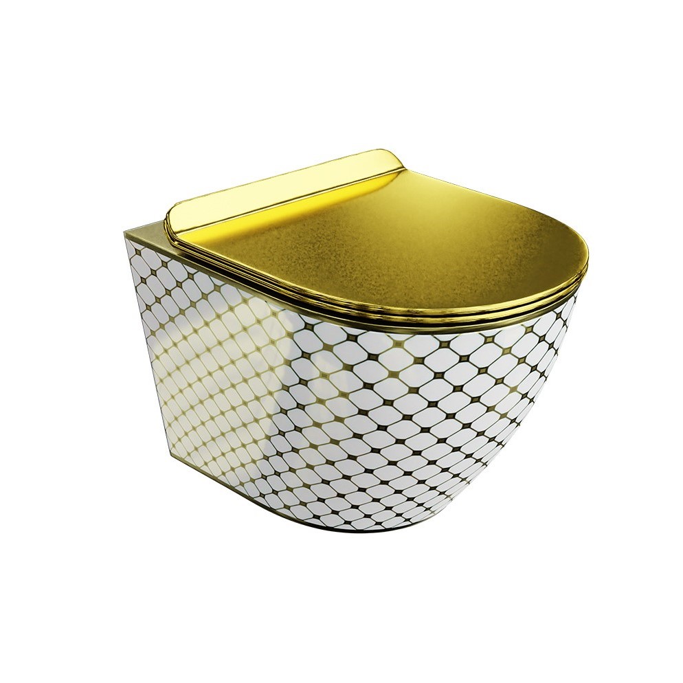 SOFI SLIM Checked Gold fali WC csésze